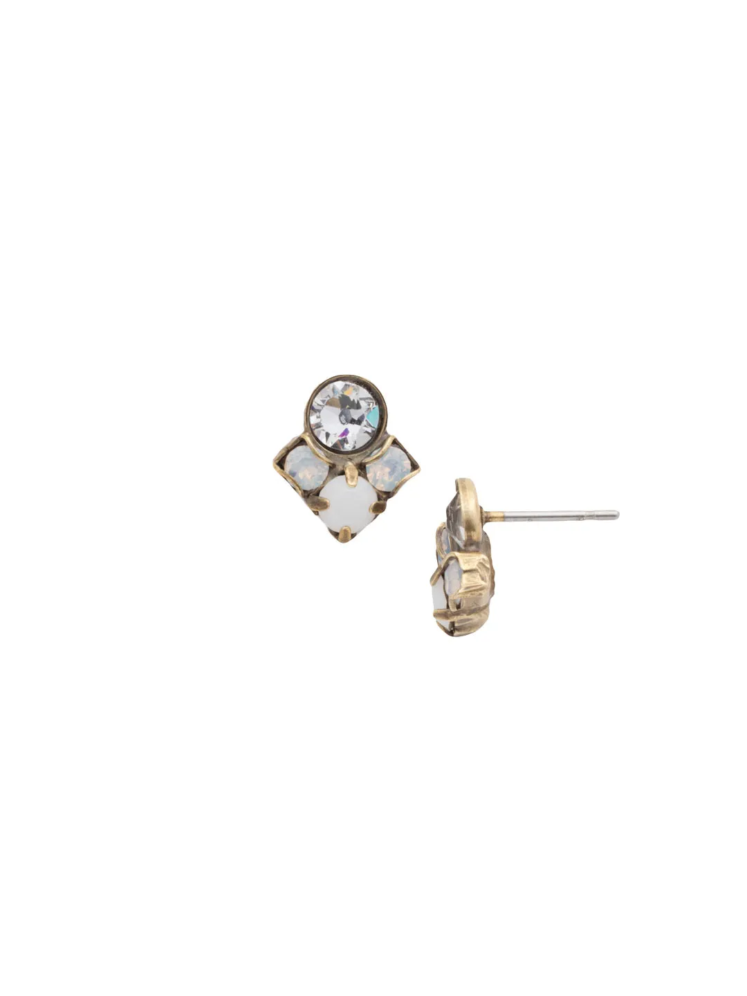 Petite Crystal Cluster Post Earring - EDA19AGPLU