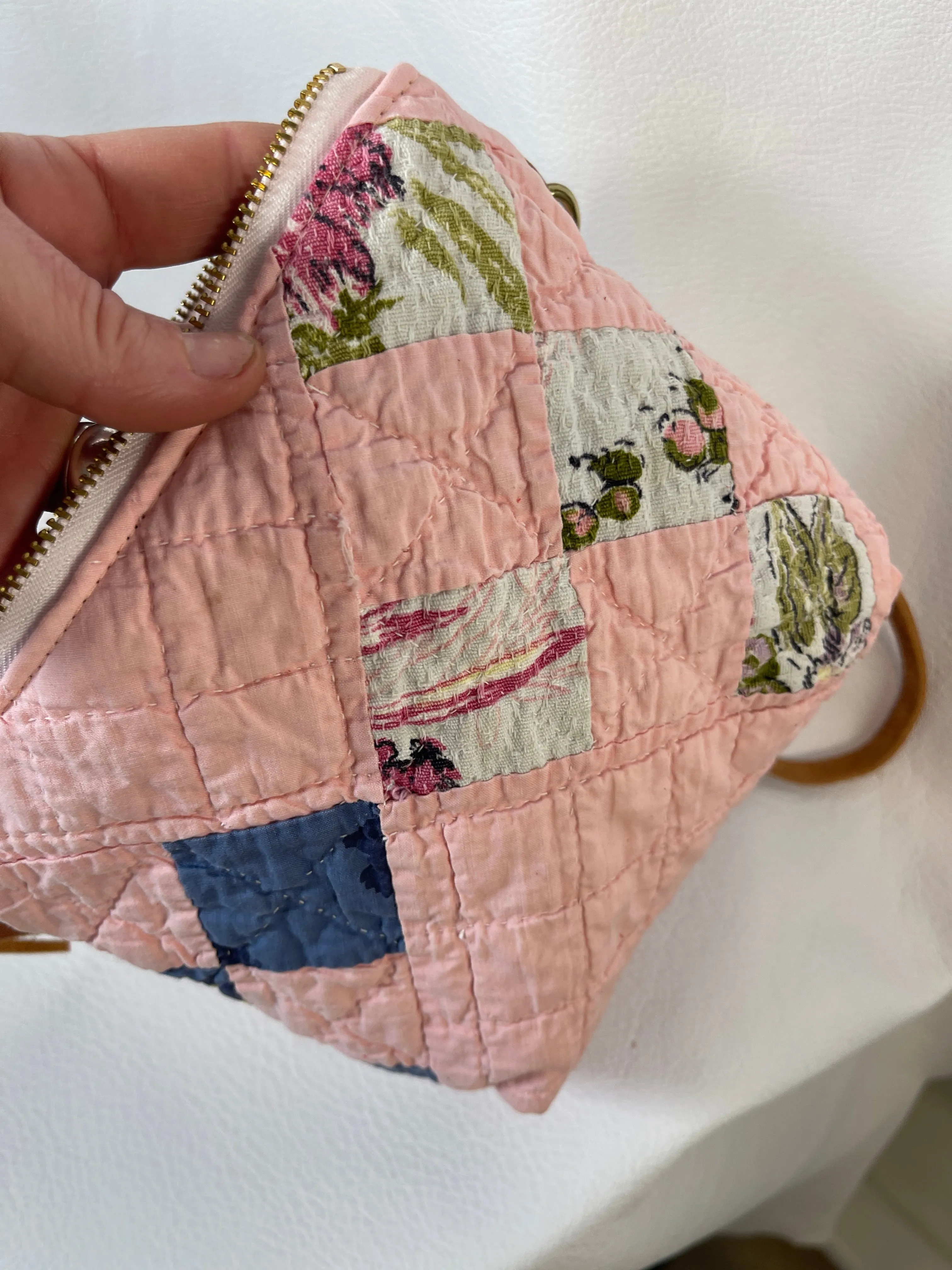 Pink Vintage Quilt Pouch