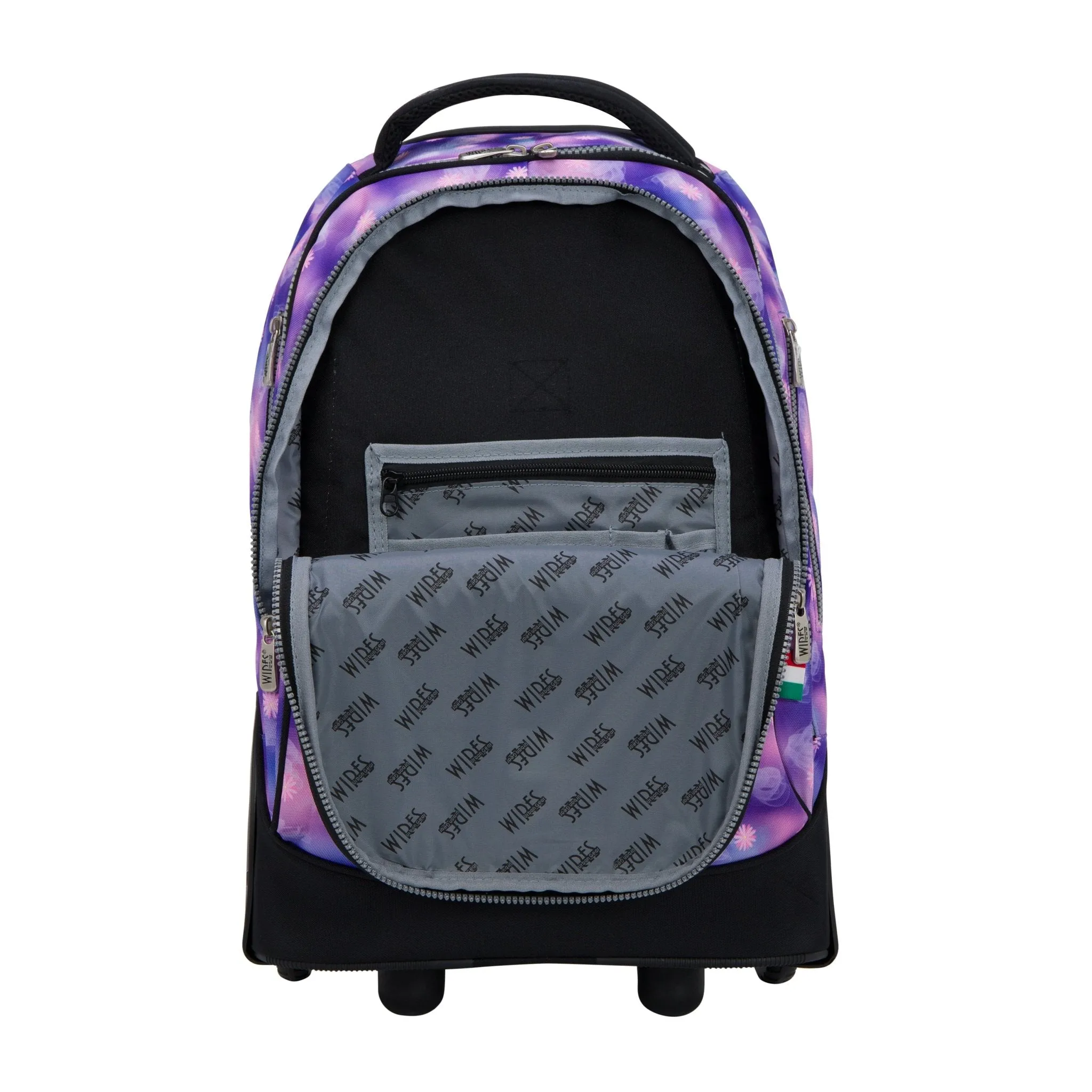 PinkPurple Blur Spot Big Wheel School Bag Trolley Set of 3 (Lunch Bag & Pencil Case)