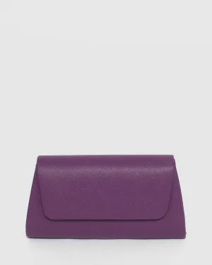 Purple Leaha Evening Clutch Bag