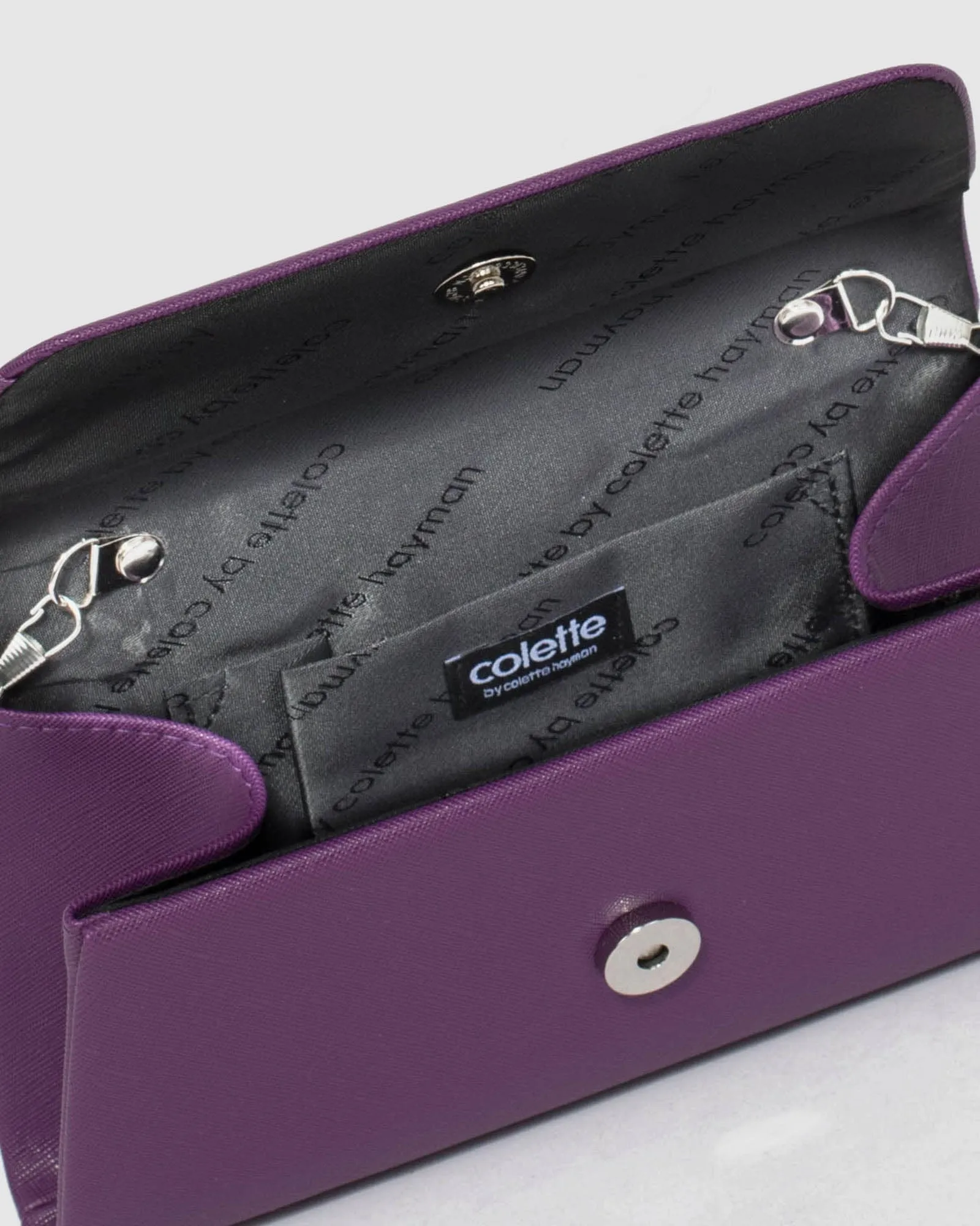 Purple Leaha Evening Clutch Bag