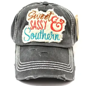 "Sweet SASSY & Southern" Patch Embroidery Front & Back Hat