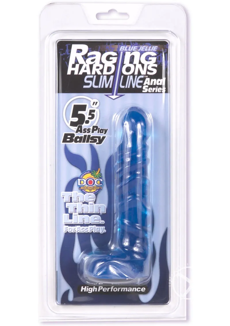 Raging Hard-Ons - Slimline Anal Series - Ass Play Ballsy Dildo with Balls