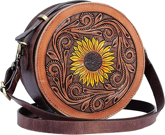 RAWHYD - Leather crossbody purse for women - 8" x 3.5"