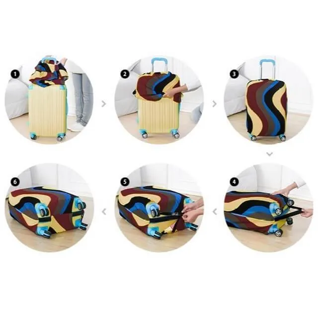 Red and White Plad | Basic Design | Luggage Suitcase Protective Cover