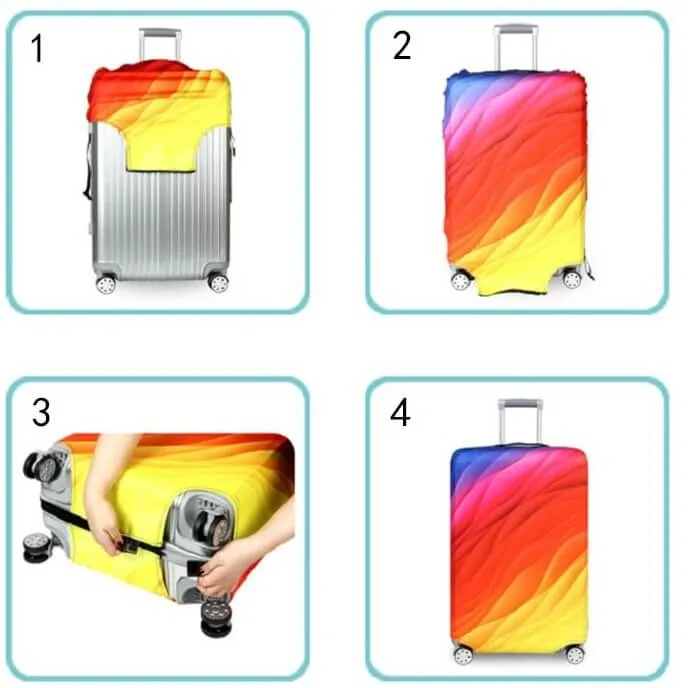 Red and White Plad | Basic Design | Luggage Suitcase Protective Cover