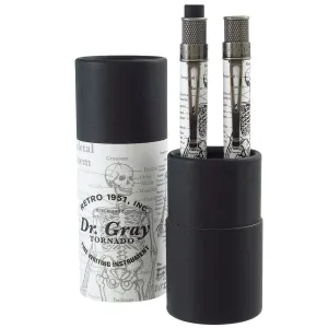Retro 51 Tornado Rollerball Pen and Mechanical Pencil Set Dr Gray
