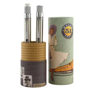 Retro 51 Tornado Rollerball Pen and Mechanical Pencil Set Stainless
