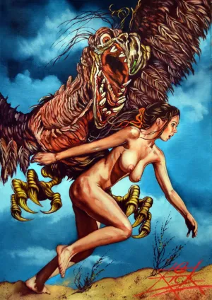 Rick Melton - Suzi Does The Giant Claw - Suzi Shaw - Art Print