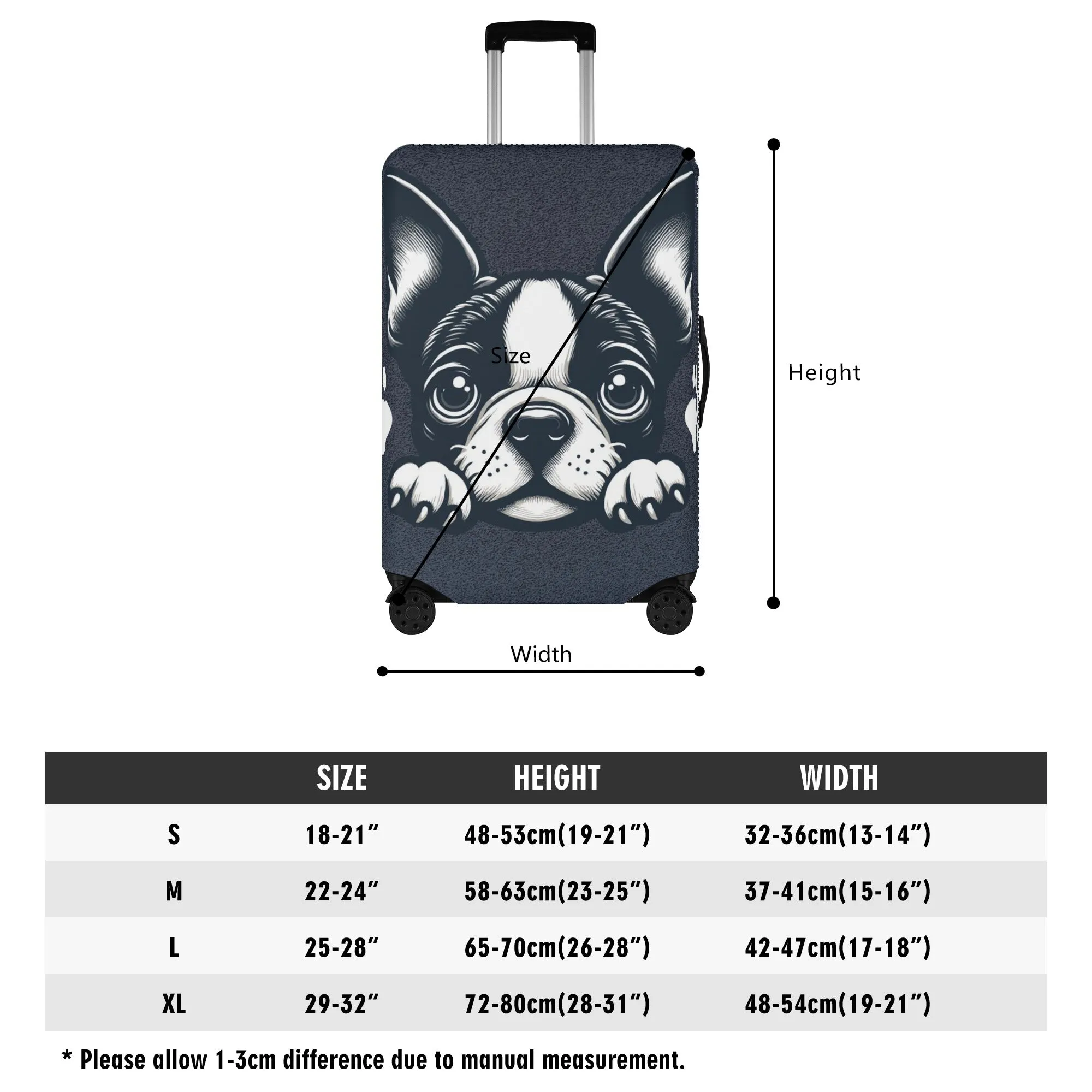 Roscoe - Luggage Cover for Boston Terrier lovers