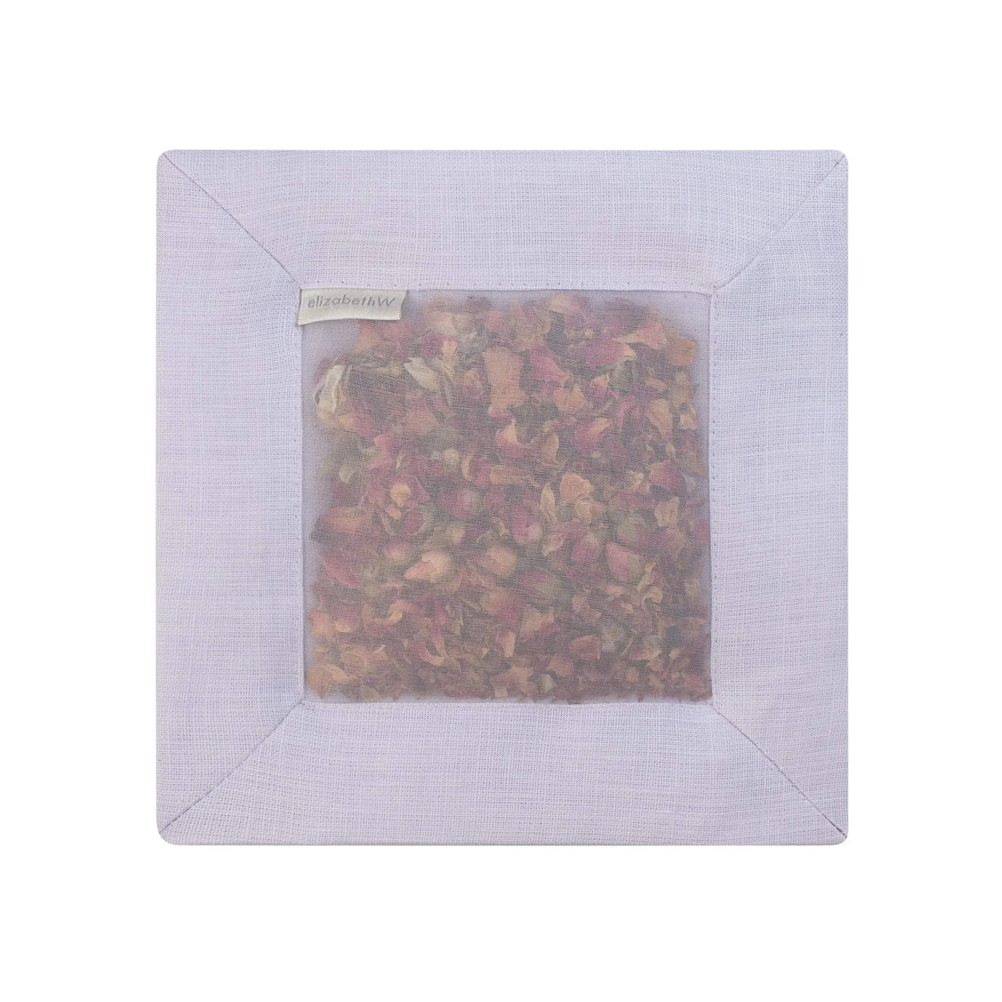 Rose Square Sachet Purple Linen