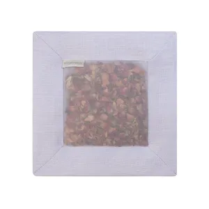 Rose Square Sachet Purple Linen