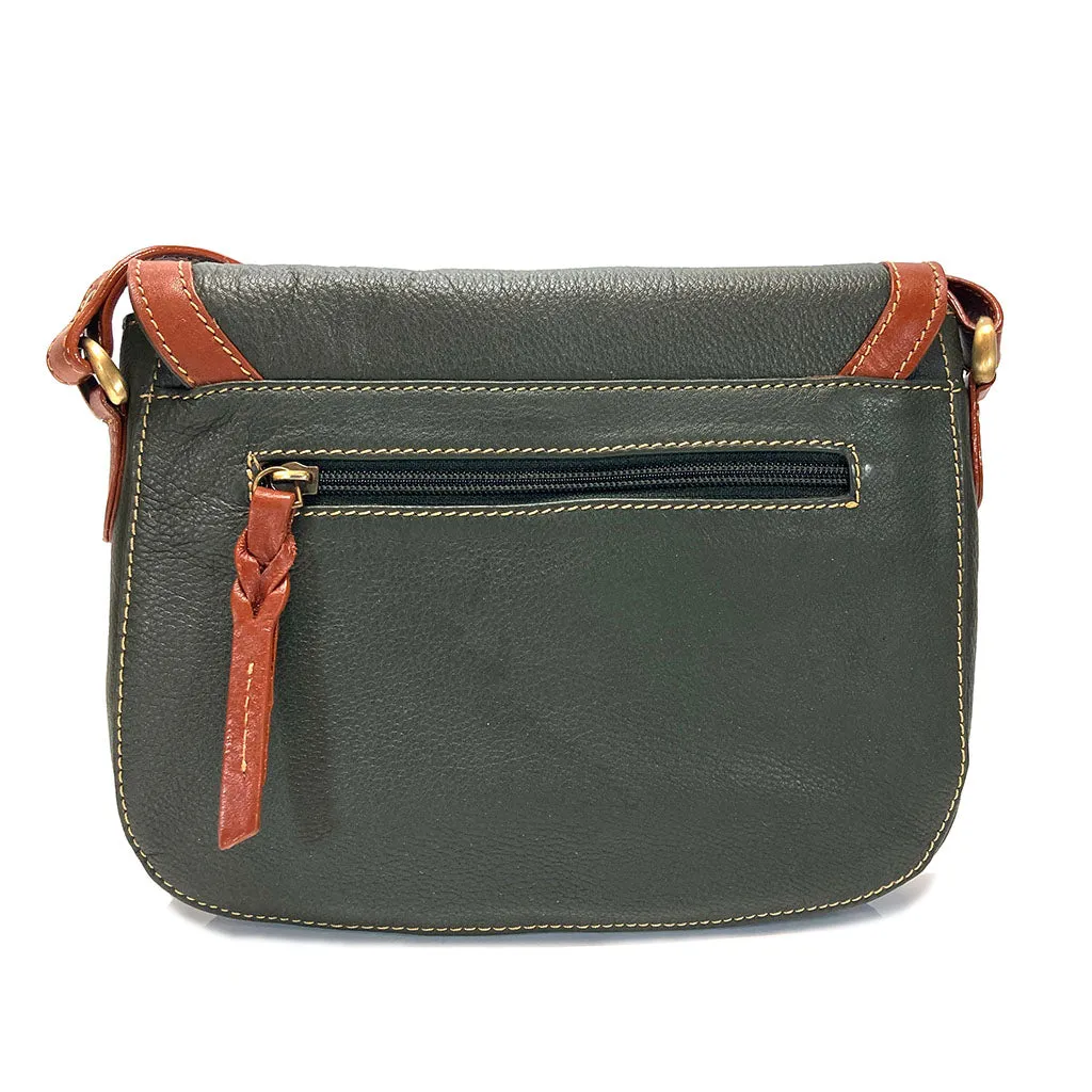 Rowallan Leather Shoulder Bag - Style: 31-9286 Prelude Green