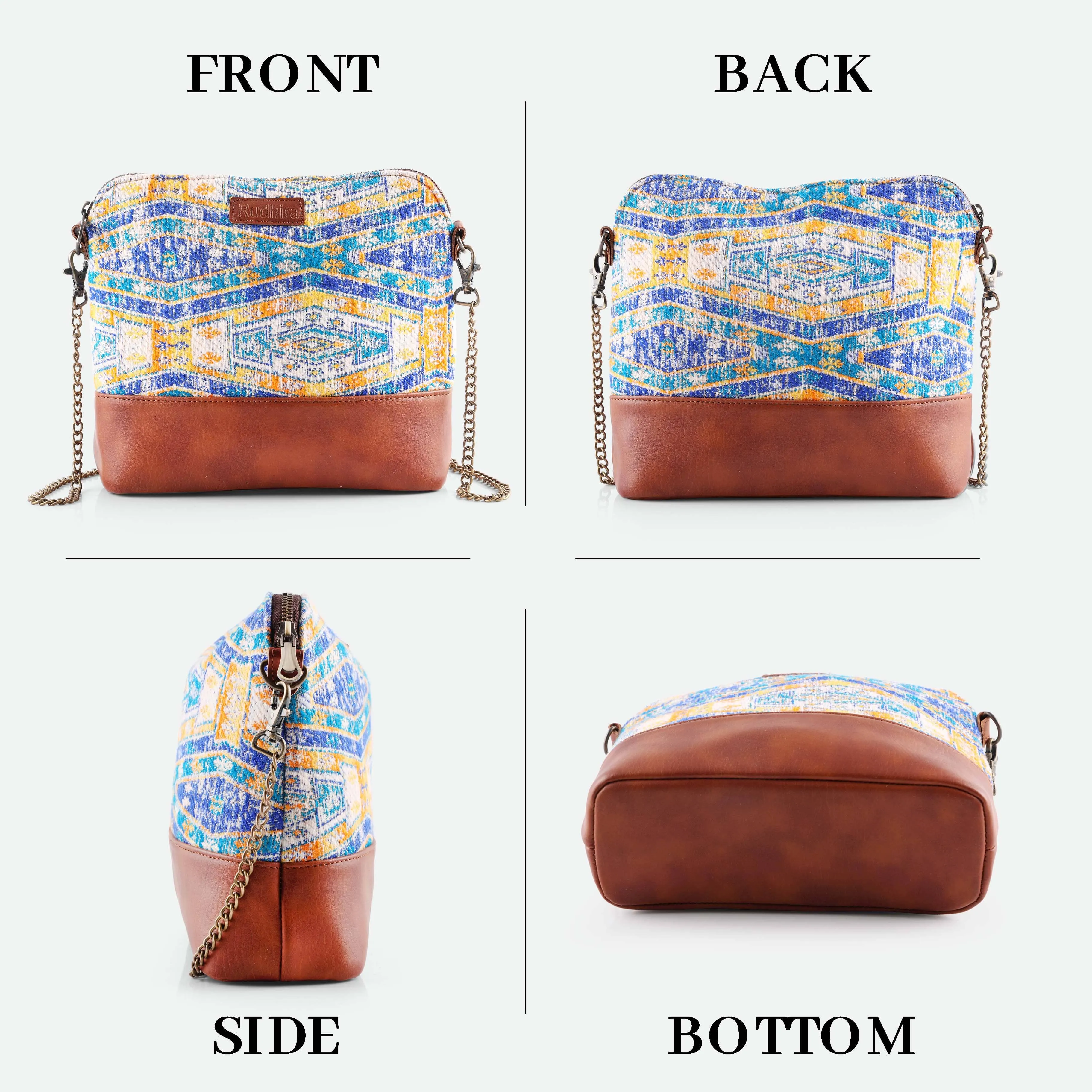Rudhira Ripples Print Cross Body/ Sling bag