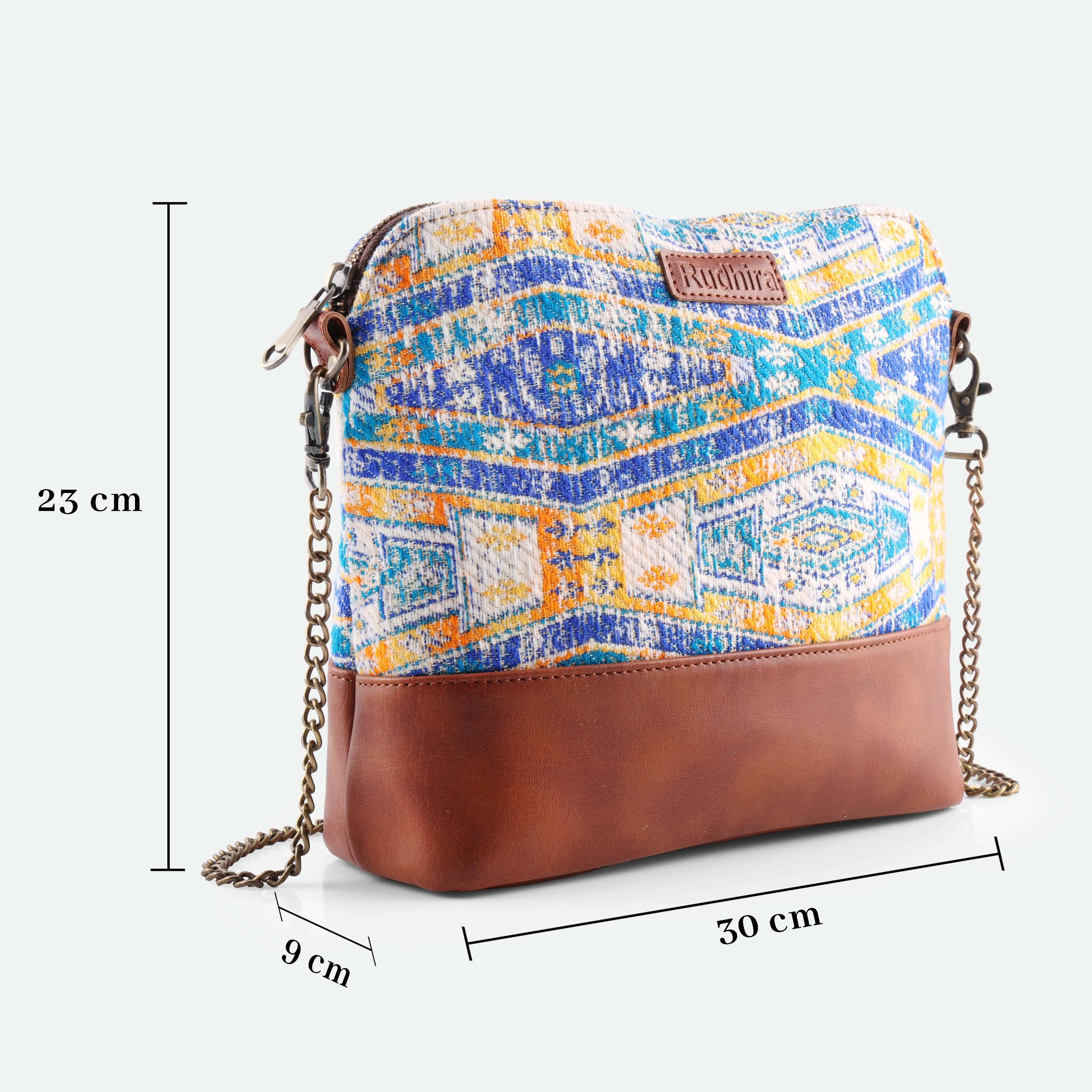 Rudhira Ripples Print Cross Body/ Sling bag