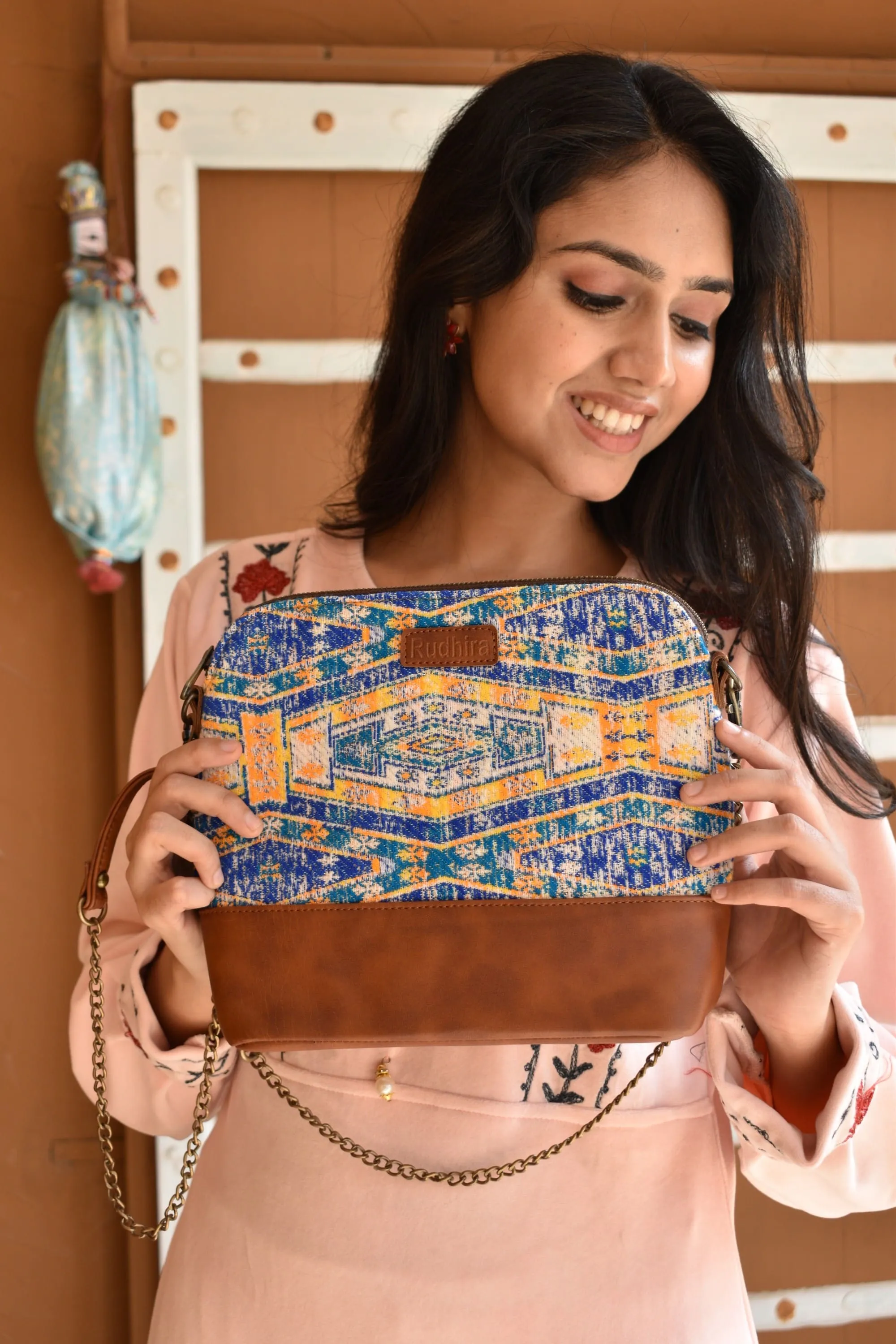 Rudhira Ripples Print Cross Body/ Sling bag