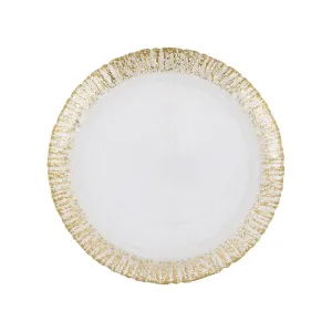 Rufolo Glass Gold Dinner Plate