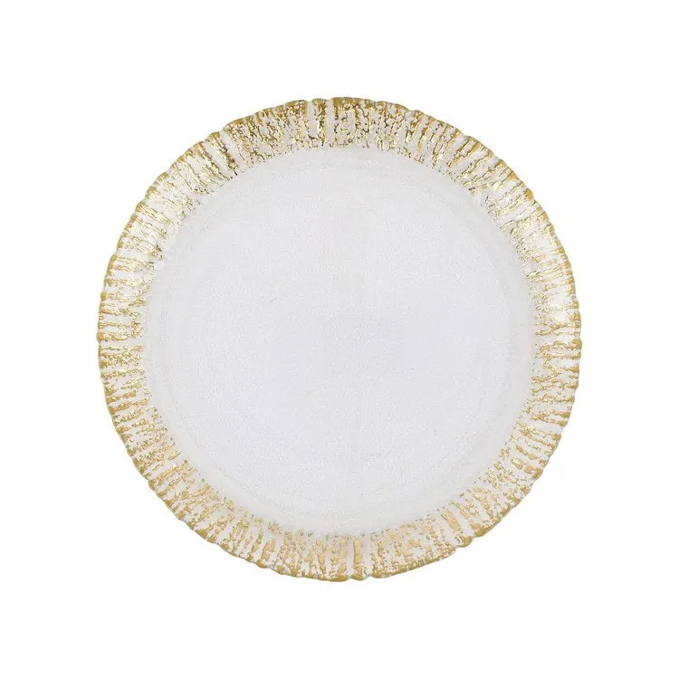 Rufolo Glass Gold Dinner Plate