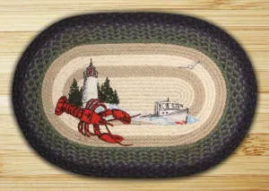 Seaside Lighthouse Oval Patch Rug