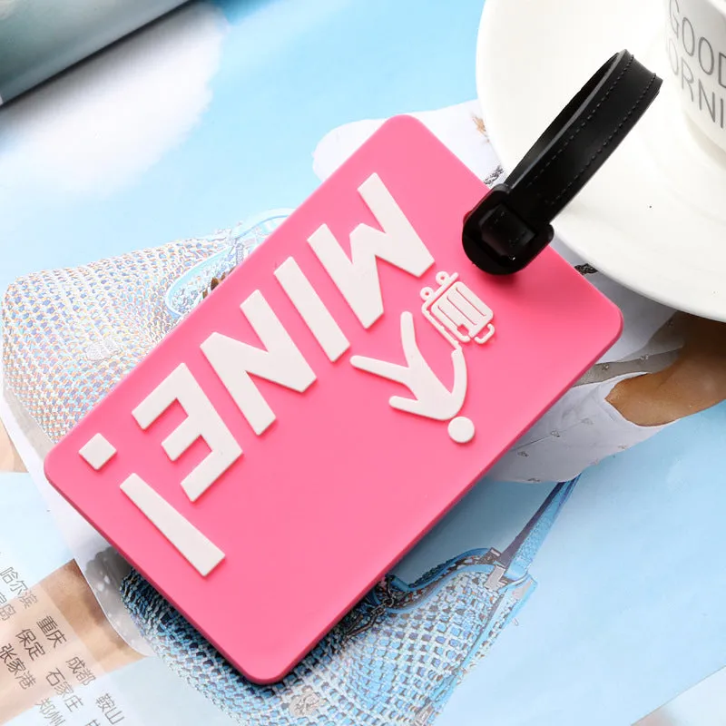 (Set of 4) Silicone luggage tags Luggage Tag with address label - NOT YOUR BAG