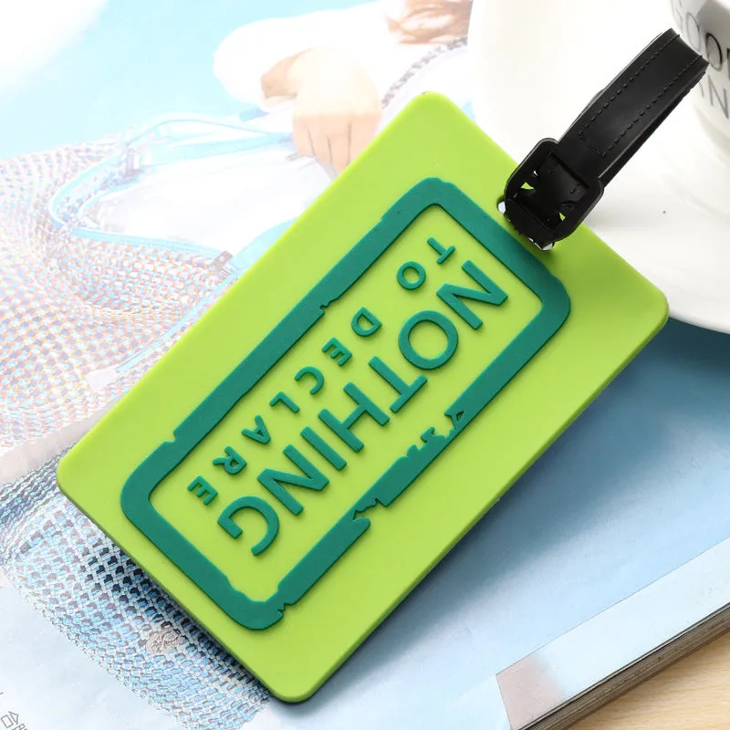 (Set of 4) Silicone luggage tags Luggage Tag with address label - NOT YOUR BAG