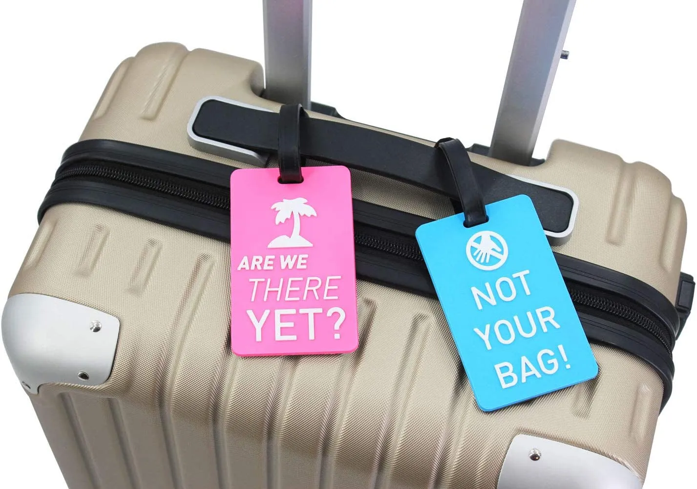 (Set of 4) Silicone luggage tags Luggage Tag with address label - NOT YOUR BAG