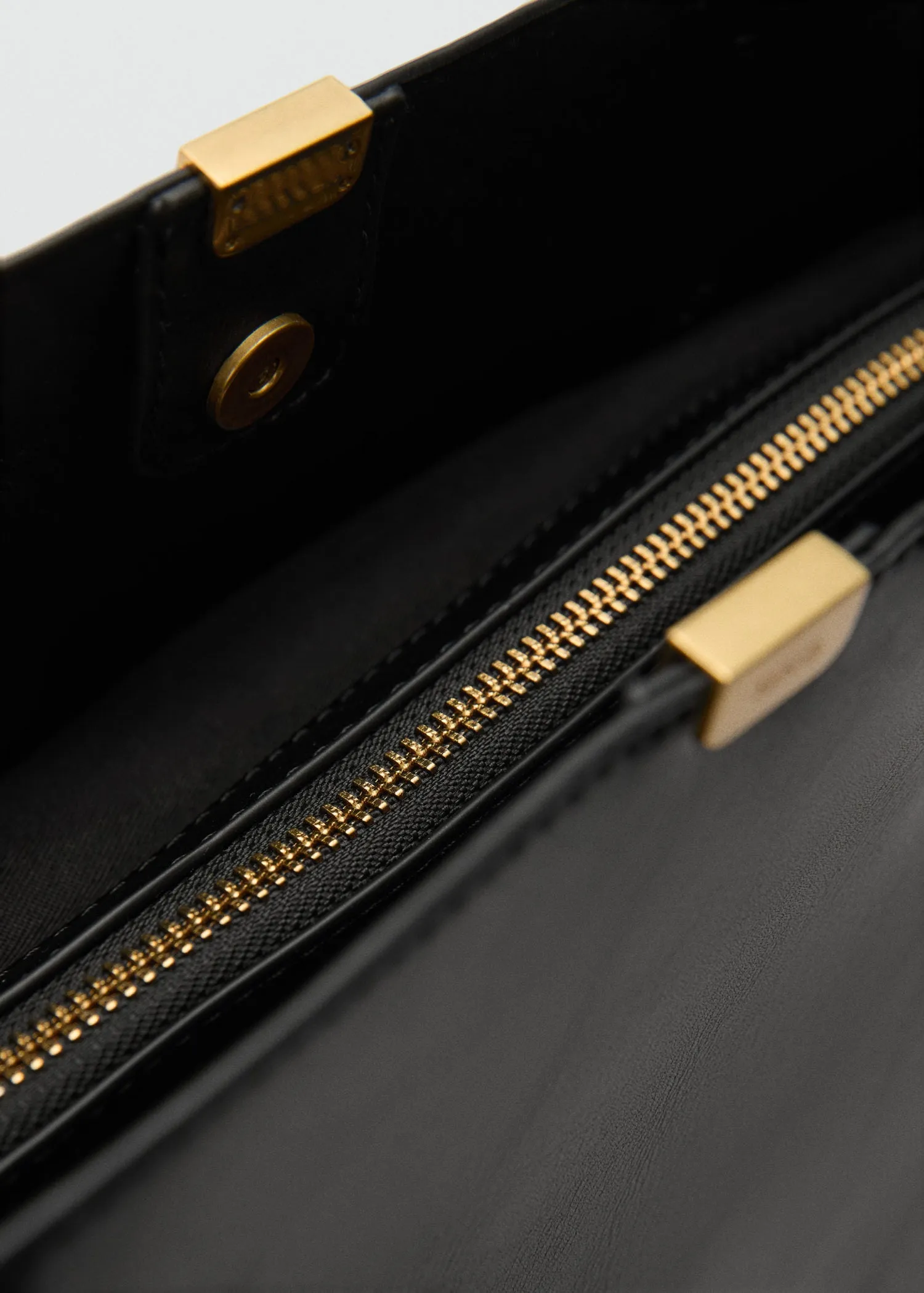 Shopper bag with metallic detail - Brown