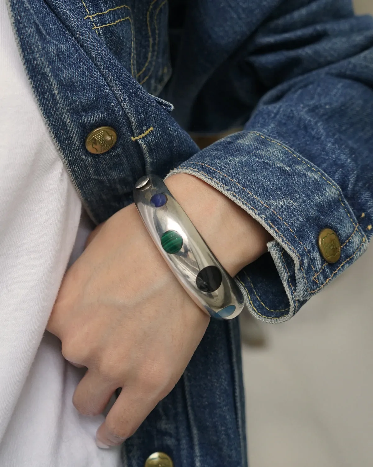 Silver Bracelet w/ Multi Stones