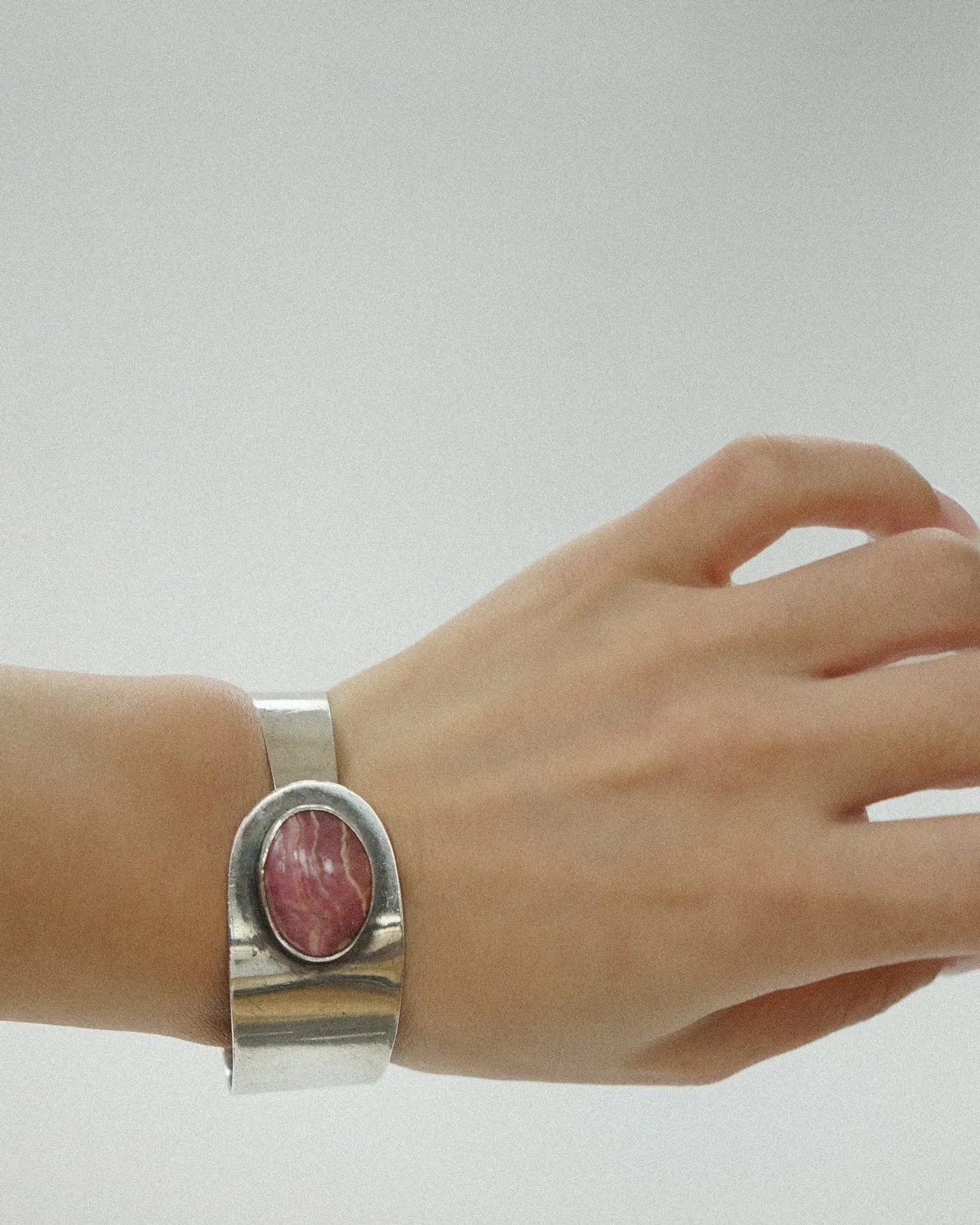 Silver Bracelet w/ Natural Stone