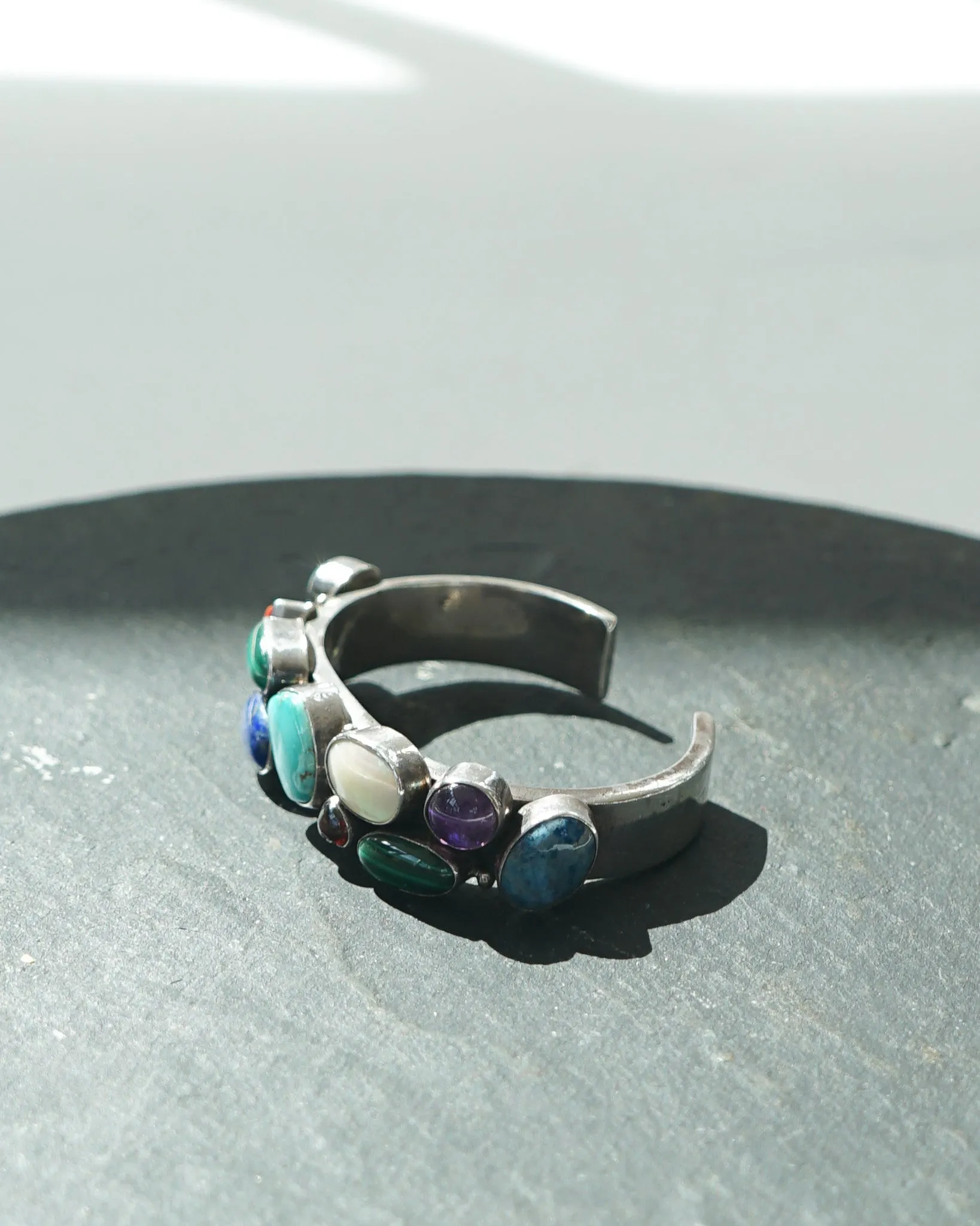 Silver Bracelet w/ Natural Stones