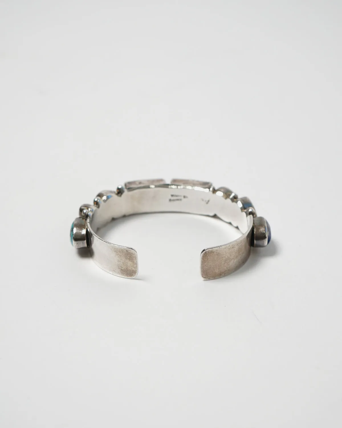 Silver Cuff Bracelet w/ Multi Stones