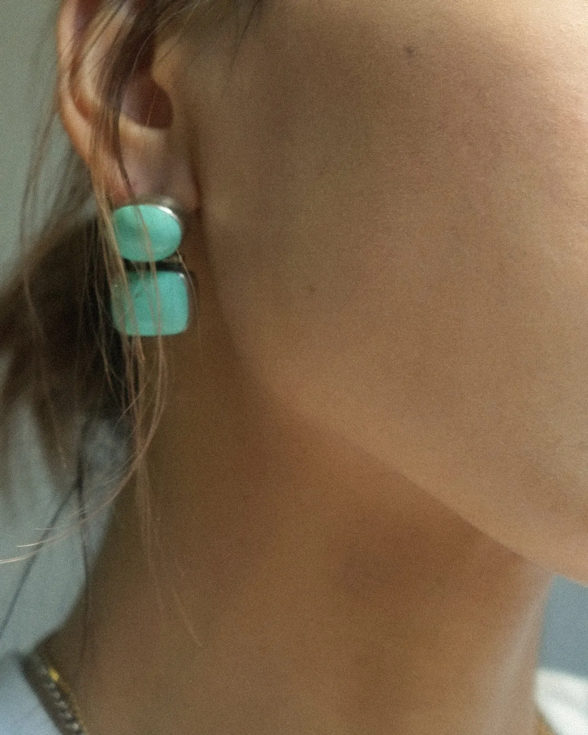 Silver Earrings w/ Turquoise