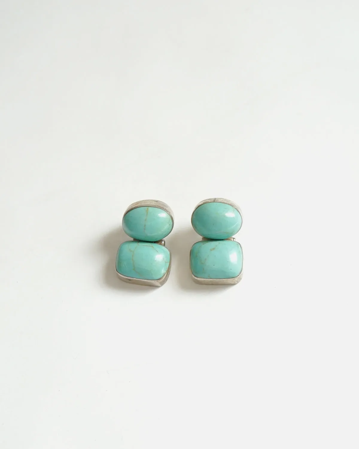Silver Earrings w/ Turquoise