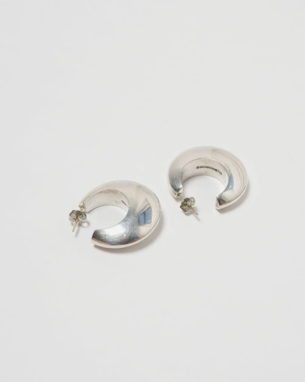 Silver x 14k Gold Hoop Earrings