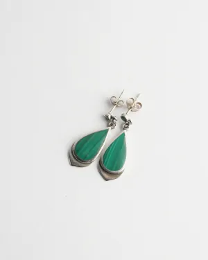 Silver x Malachite Earrings