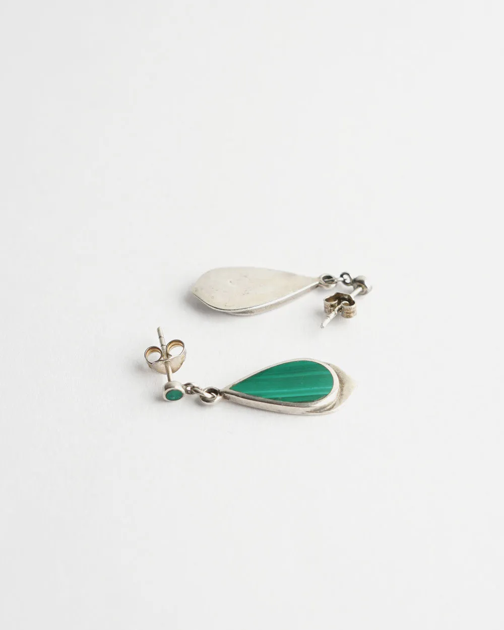 Silver x Malachite Earrings