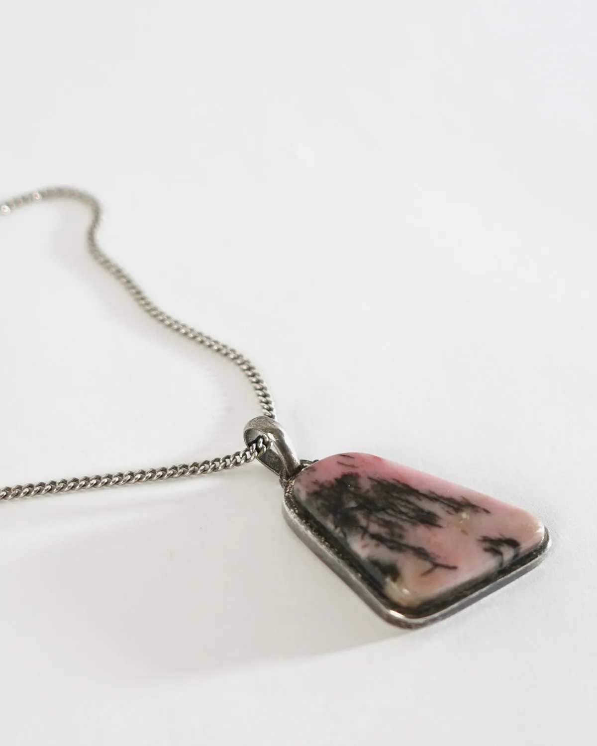 Silver x Rhodonite Charm Pendant