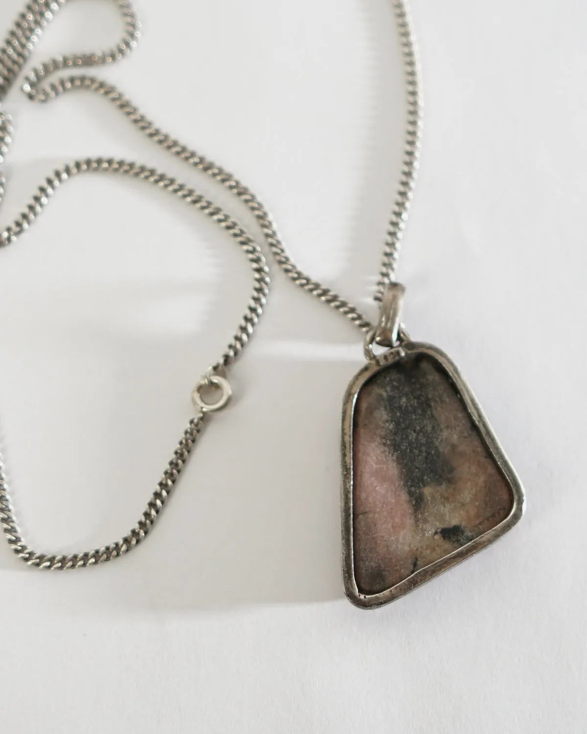 Silver x Rhodonite Charm Pendant