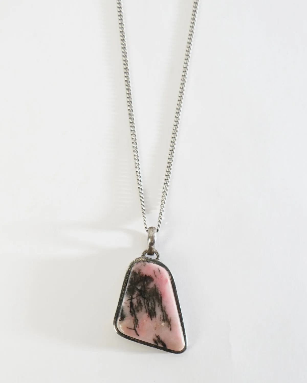 Silver x Rhodonite Charm Pendant
