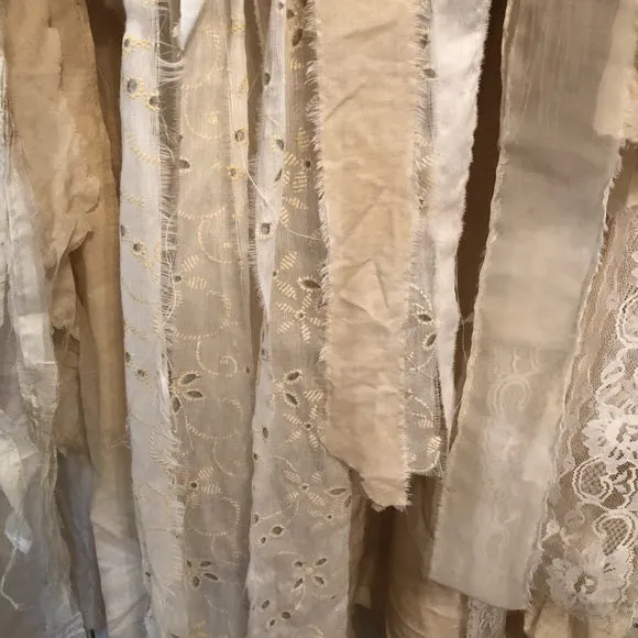 Skirt -Vintage Fabric, Lace, Trim and Doilies - One-of-a-kind