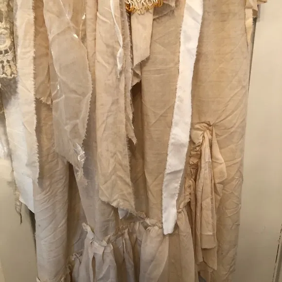 Skirt -Vintage Fabric, Lace, Trim and Doilies - One-of-a-kind