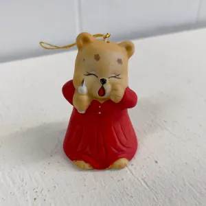 Sleepy Bear Bell Ornament - Giftco
