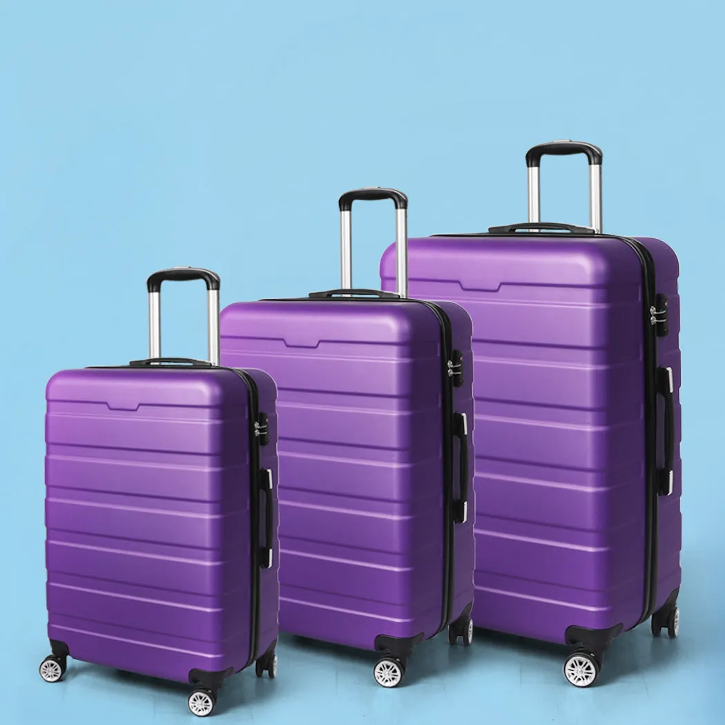 Slimbridge 3PC Luggage sets Suitcase Purple