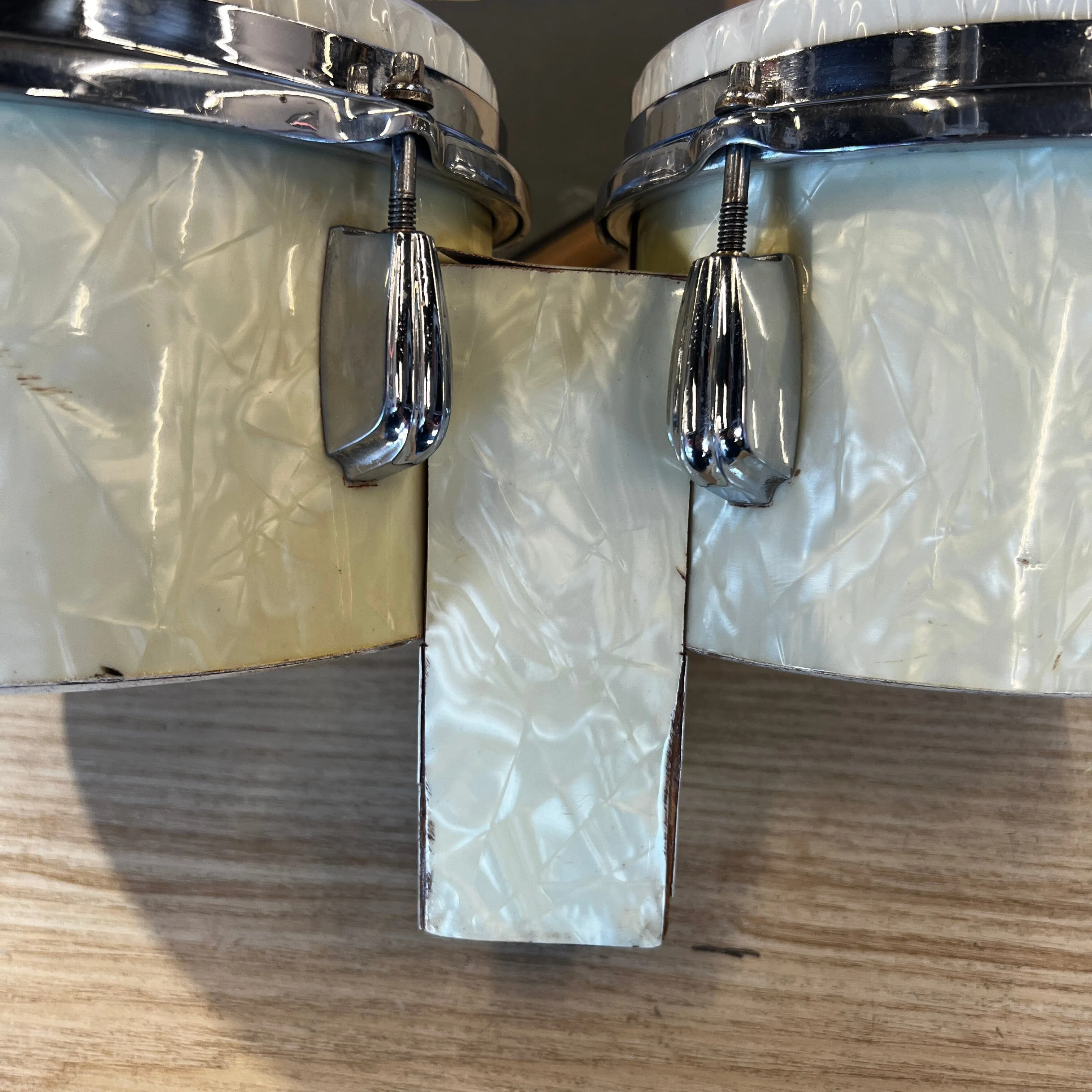 Slingerland Radio King Bongos 1940s in White Pearl
