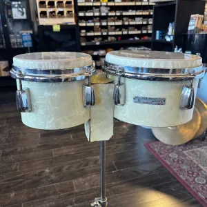 Slingerland Radio King Bongos 1940s in White Pearl
