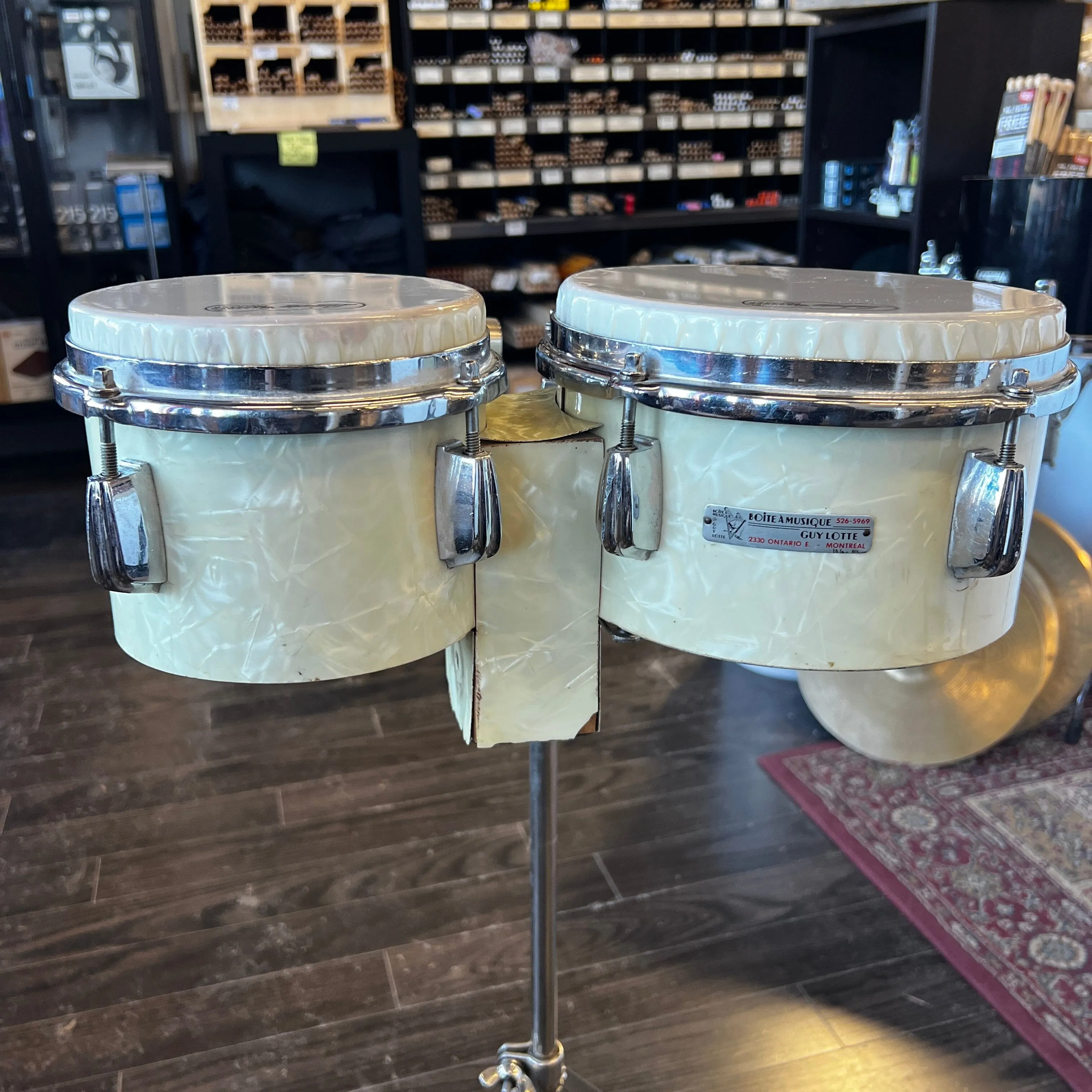 Slingerland Radio King Bongos 1940s in White Pearl