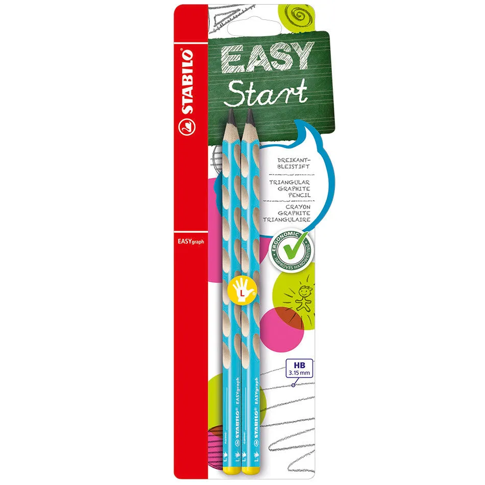 STABILO EASYgraph Handwriting Pencil Twin-Pack Blue