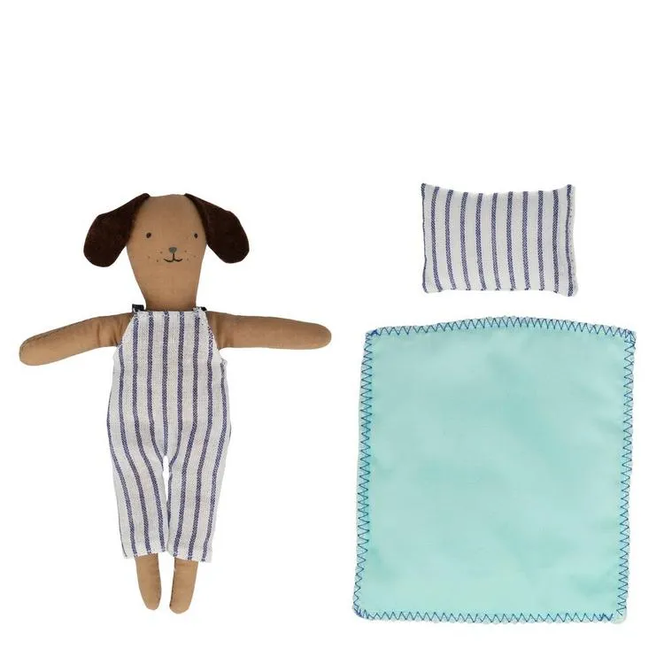 Stripy Puppy Mini Suitcase Doll