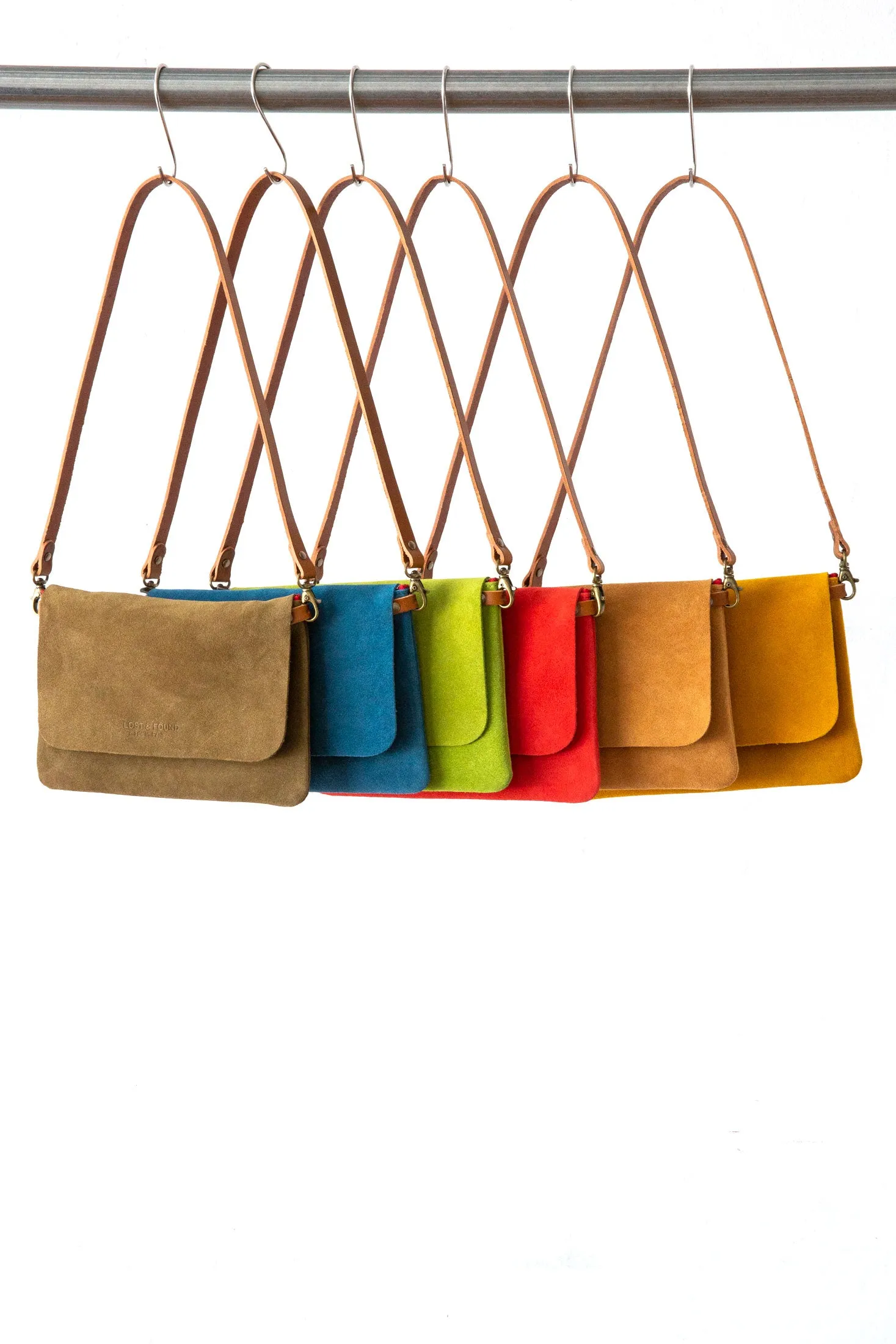 Suede Flap Bag