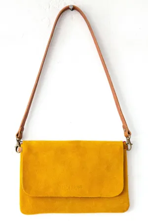 Suede Flap Bag